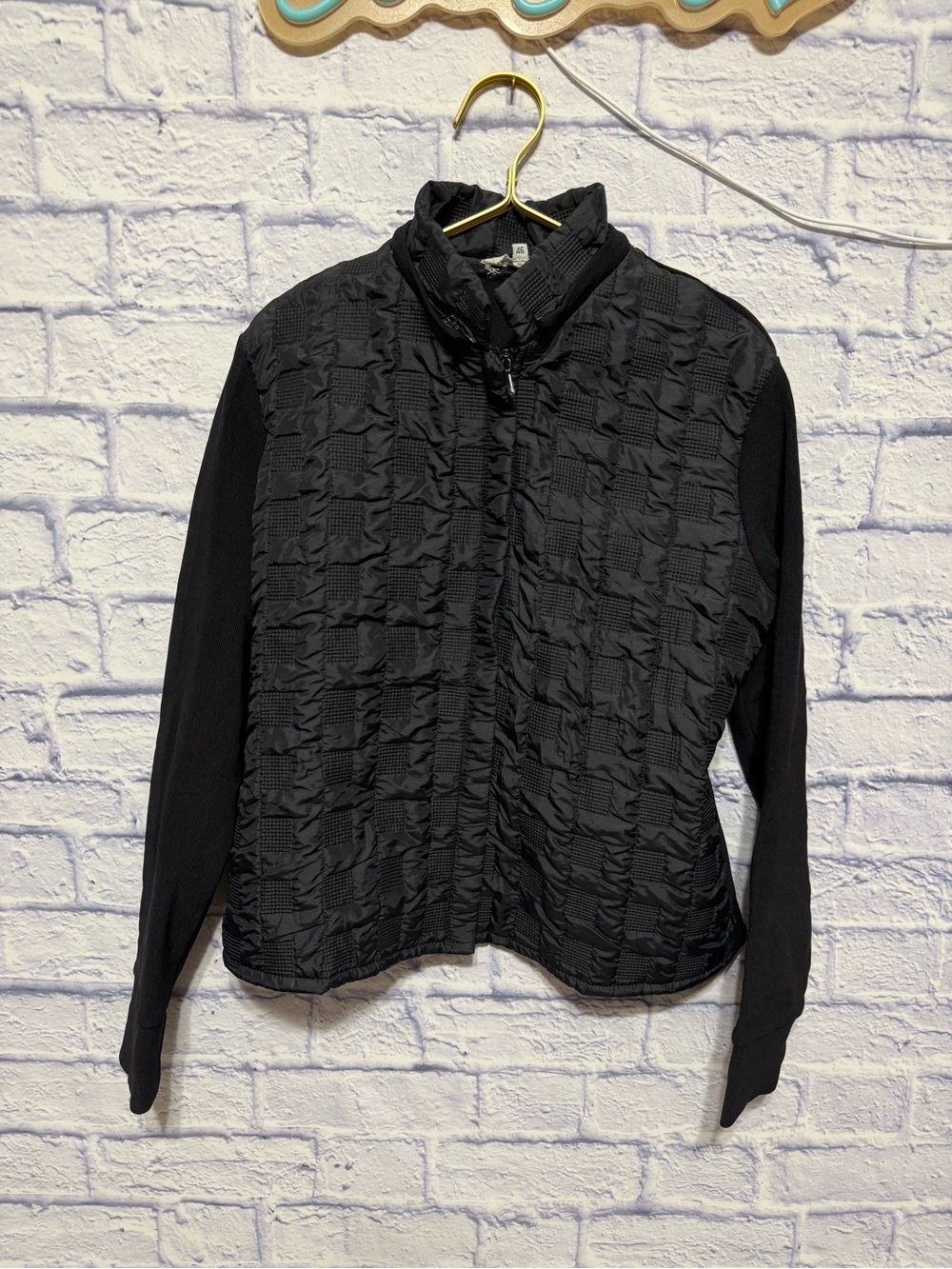 Vintage Rayure Paris Women's Quilted Jacket Size 46  Made in France